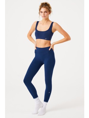 Jerf Aura Yüksek Bel 7/8 Modal Tayt Lacivert