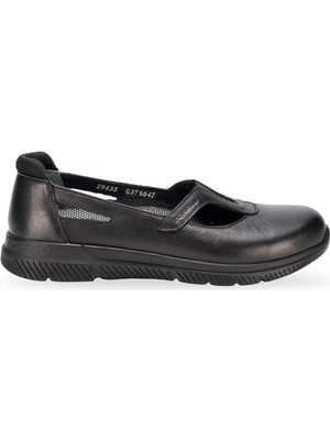 Forelli 29435-G Sole Siyah Kadın Hakiki Deri Ayakkabı