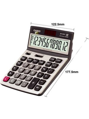 Casio DX-120ST 12 Haneli Metal Ön Yüz Masaüstü Hesap Makinesi Ekstra Geniş LCD Ekran