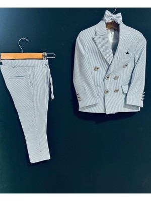 Erkek Çocuk Çizgili Takım Elbise ( 3 Parça)