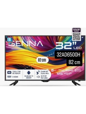 Senna 32AD6500H 32'' 82 Ekran Uydu Alıcılı HD Ready Android Smart LED TV