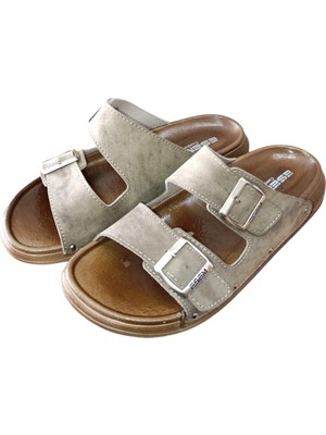 Esem 3769-0001 Erkek Tokalı Yazlık Comfort Terlik Vizon