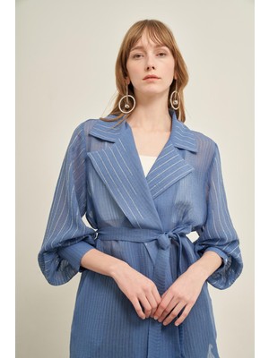 FTZ Women Kadın Organze Kap  İndigo 31027