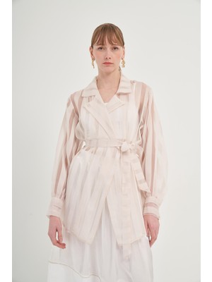 FTZ Women Kadın Organze Kap  Beige 31044