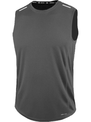 Erkek Nem Emici Hızlı Kuruma Atletik Teknik Performans Sporcu Sıfır Kol T-Shirt Drıfıt-Sıfırkol