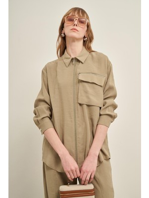 FTZ Women Kadın Modal Takım  Haki 31036