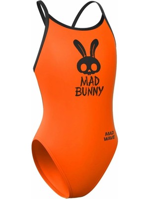 Mad Wave Kız Çocuk Mayo Antichlor Flare Junior Pbt - Turuncu - Xxl/14-15 Yaş