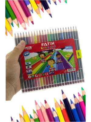 Artlantis 24 Lü Kuru Boya Kalemi Plastik Kutulu 1 Paket 24 Renk Altıgen Tutum Silinebilir Kuruboya Tam Boy Renkli Kalem