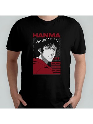 Pixxa Baki Hanma Unisex %100 Pamuklu Bisiklet Yaka T-Shirt Model 1