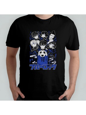 Pixxa Blue Lock Unisex %100 Pamuklu Bisiklet Yaka T-Shirt Model 4