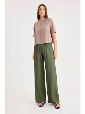 Beli Lastikli Geniş Paça Pantolon