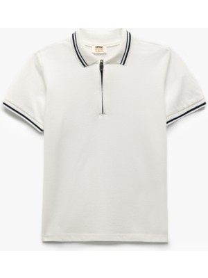 Koton Pamuklu Kısa Kollu Biyeli Polo Yaka Tişört