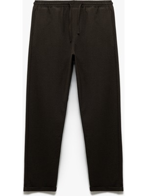 Koton Dokulu Viskon Karışımlı Chino Cep Detaylı Beli Bağcıklı Pantolon