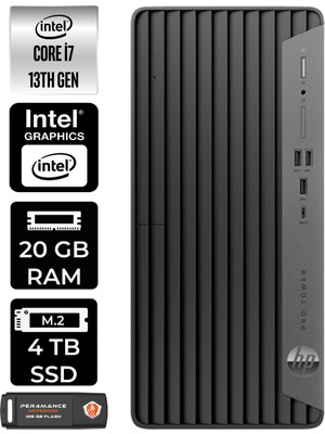 Hp Pro Tower 400 G9 Intel Core I7 13700 20GB 4tb SSD Fdos Masaüstü Bilgisayar & Per4 USB Bellek 6U4T6EAPN320
