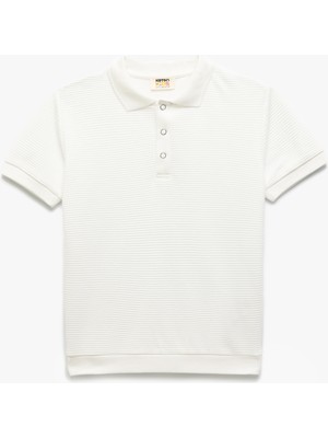 Koton Çıtçıt Düğme Detaylı Polo Yaka Kısa Kollu Pamuklu Tişört