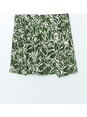 Lcw Dream  Leopar Desenli Kadın Plaj Şort Etek