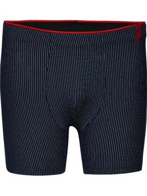 Weweus Lacivert Pamuk Elastan Çizgili Boxer 14921
