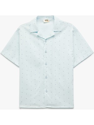 Koton Pamuklu Desenli Kısa Kollu Gömlek