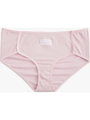 Koton Etiket Detayı Ribanalı Yüksek Bel Hipster Kadın Külot