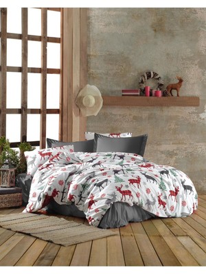 Stella Flavo Çarşafı Lastikli Battal Yataklar Için Nevresim Takımı 4 Yastıklı