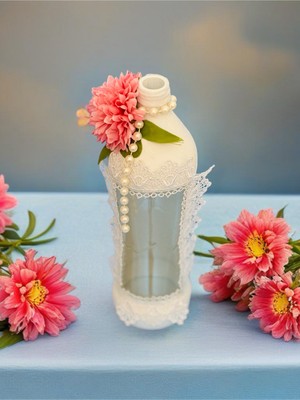 White Story Handmade Şişe  Şamdan