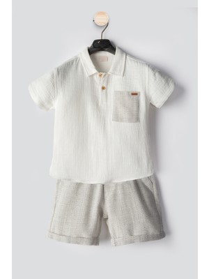 Bebek Vadisi Erkek Bebek Takım Erkek Çocuk Yazlık Takım Erkek Bebek Şortlu Takım Keten Erkek Bebek Alt Üst Takım