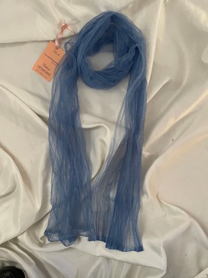 Nurcanilirboutique Mavi Tül Fular