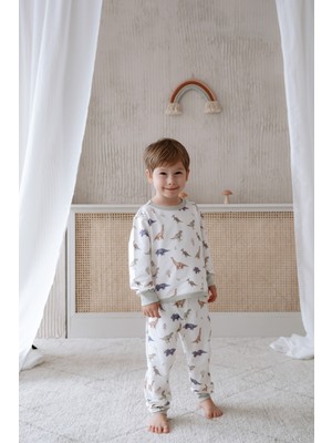 Lollie Bebek Çocuk Pijama Takımı 1.0 Tog, Modal & Pamuk -  Dinozorlar