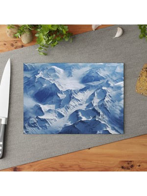 Painted Anarchy Peyzaj Tasarımlı Şık Temperli Cam Kesme Tahtası - Kaymaz Yüzey, Çizilmez, Kolay Temizlenebilir