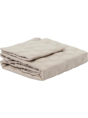 Marissa KAPITONELI Polyester Yatak Örtüsü Seti, Gri, Tek Kişilik (Nakışlı Yatak Örtüsü: 230 x 160  cm /nakışlı Yastık Kılıfı: 50 x 70)