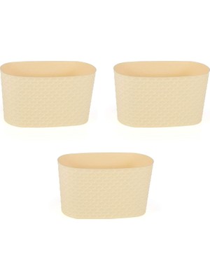 Kapadokya Saksı (Pastel Sarı) 3 Adet