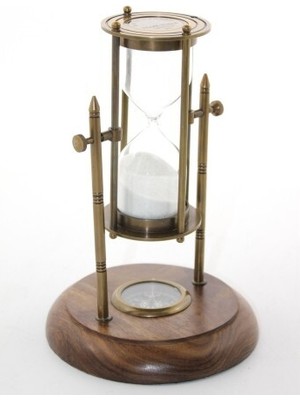 Pirinç Pusulalı Kum Saati Model 6