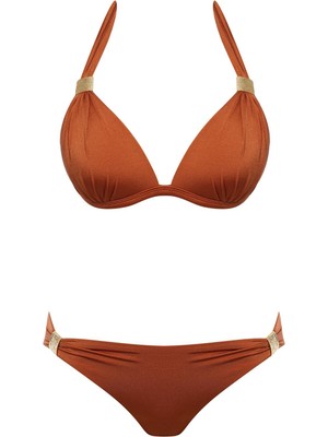 Sailor Moda Aksesuarlı Kaplı Destekli Bikini Takım