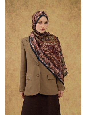 İpekhan Soft Şal Lacivert Haki 3053-10