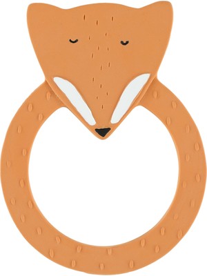 Trıxıe - Natural Rubber Round Teether-Mr. Fox