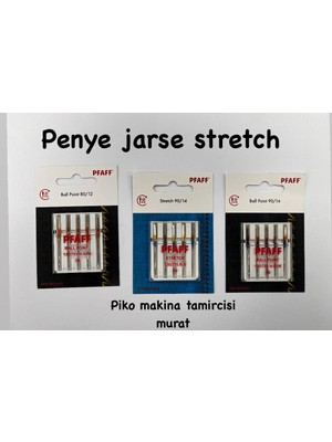 Pfaff Jarse Stretch Iğne Seti 3'lü PAKET(821207096-821301096-821302096)80/12-90/14-90/14