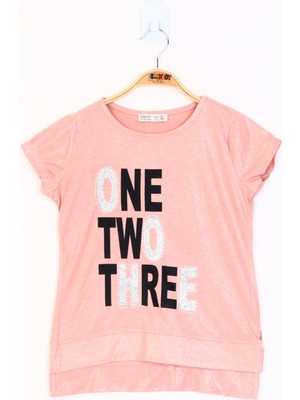 Toontoy Kız Çocuk Sim Detaylı Baskılı Tişört