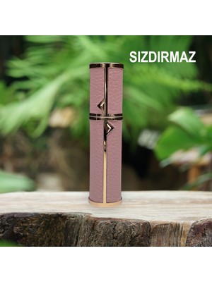 Hamiki Deri Sızdırmaz Taşınabilir Mini Doldurulabilir Boş Küçük Seyahat Cep Parfüm Şişesi-Pudra