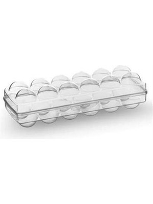 Esbu 12li Şeffaf Kapaklı Kilitli Yumurta Saklama Kabı Kutusu Aparatı