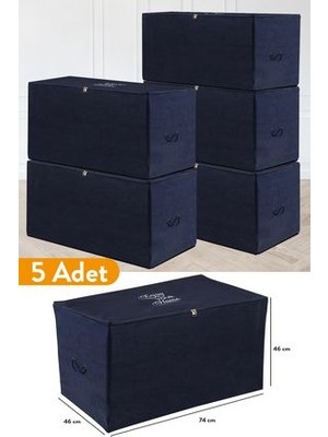 5 Adet - Büyük Boy Lacivert Hurç - 74 x 46 x 46 cm