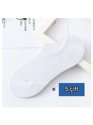 5 Çift Unisex Görünmez Sneakers Babet Pamuklu Çorap