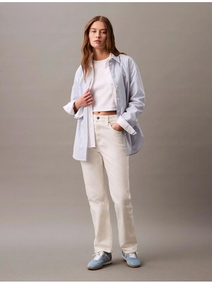 Calvin Klein Kadın Beyaz  Monogram T-Shirt