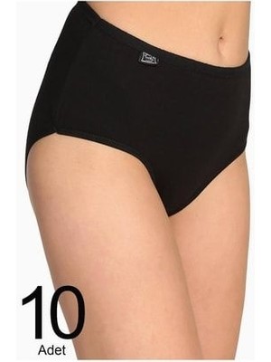 Kadın Siyah 10'lu Paket Likralı Bato Külot ELF568TCCM10 Yeni Sezon