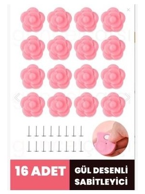 16 Adet Pembe Yorgan Kılıfı ve Çarşaf Tutucu Sabitleyici Yastık Nevresim Sabitleyici Düzenleyici