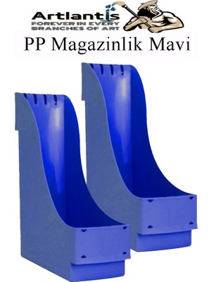 Artlantis Plastik Magazinlik Mavi 2 Adet Plastik Kutu Klasörü Magazinlik A4 Dosya ve Masa Düzenleyici Sınıf Ev Ofis
