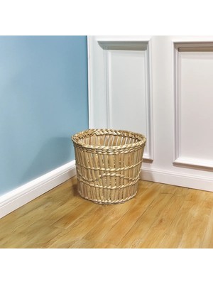 Hakici Home Hakici Özel Üretim Çok Amaçlı Saksılık Doğal El Yapımı Hasır Saksı 25 cm