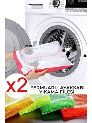 2 Adet - Fermuarlı Ayakkabı Yıkama Filesi