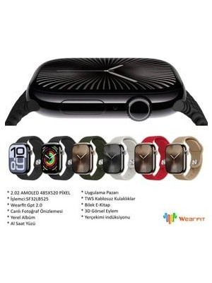 HK10 Pro Max Pro+ 2025 Yeni Nesil Yapay Zeka Amoled Ekranlı Orijinal Sürüm Akıılı Saat