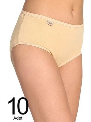 Kadın Ten 10'lu Paket Likralı Bato Külot ELF568T0924CCM10