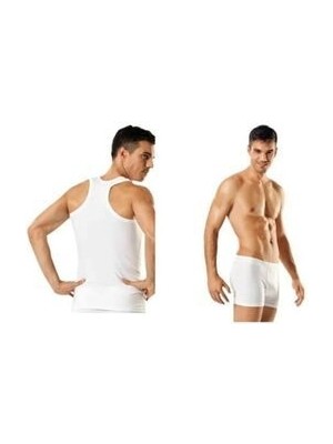 Erkek Sporcu Atlet-Boxer Takım 8'li Paket 4 Atlet 4 Boxer Likralı Ribanalı